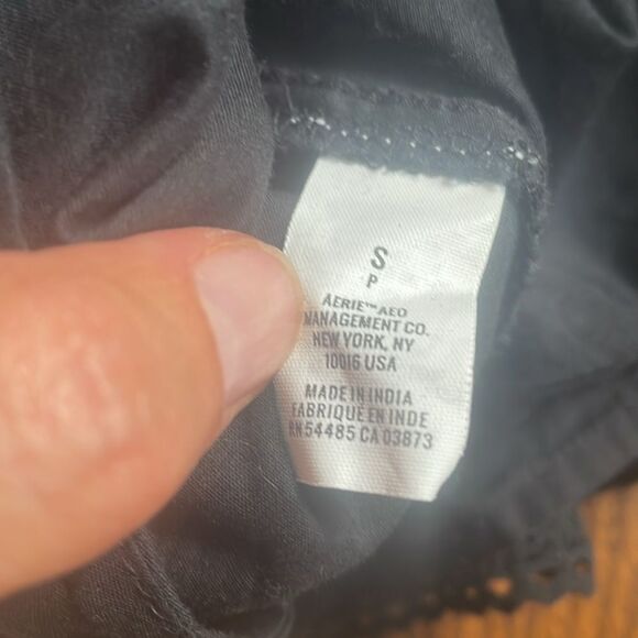 Aerie Rock N Ruffle Flowy Mini Skirt Size Small Black - Picture 6 of 8